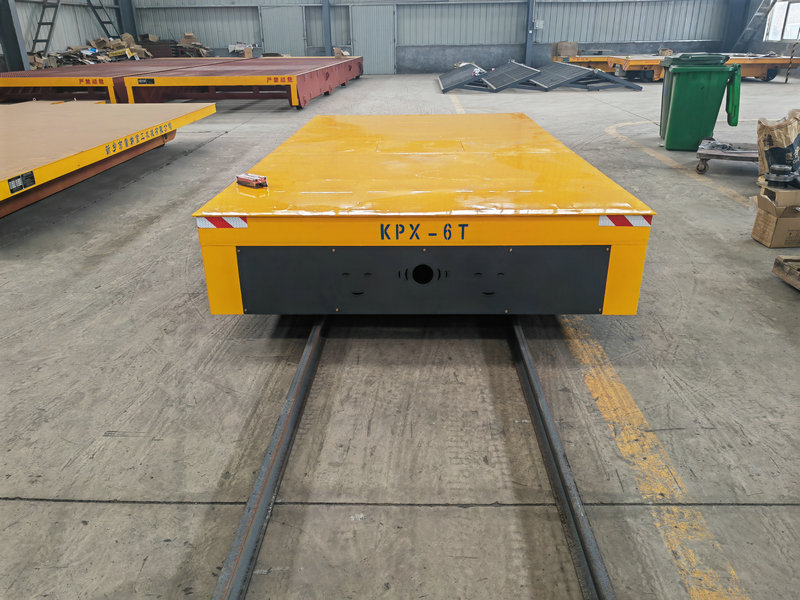 الیکٹرک ٹریک Flatbed Cart Material Handling Trolley