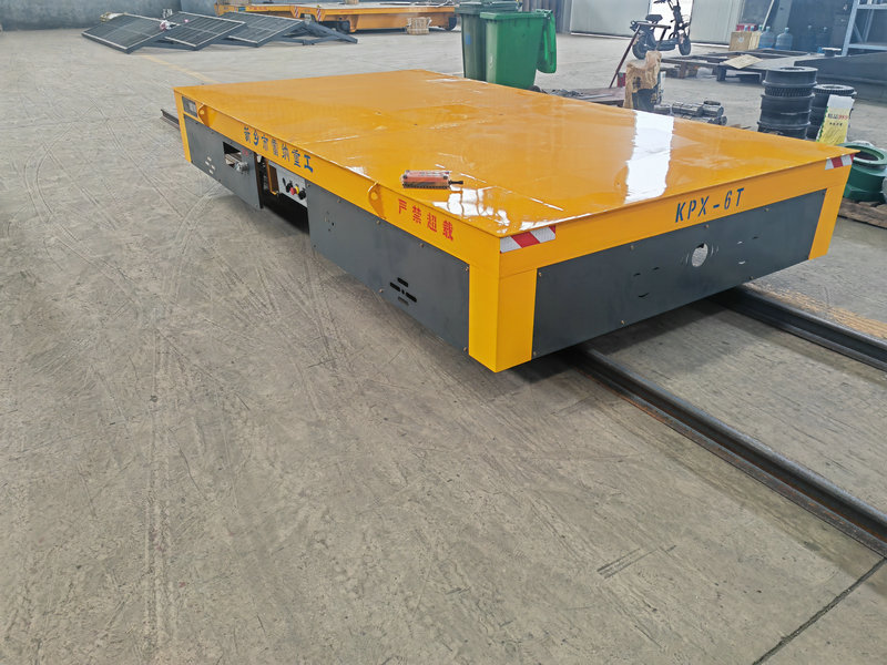الیکٹرک ٹریک Flatbed Cart Material Handling Trolley